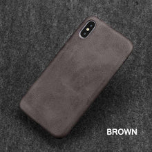 Load image into Gallery viewer, Ultra Thin Phone Cases For iPhone 13 6 7 14Plus XS Max Cover Leather Skin Soft Silicone Case For iPhone XR X 11 12 Pro Case Anti-Scratch iPhone Xs max Cover Genuine Leather iPhone Cases for iPhone