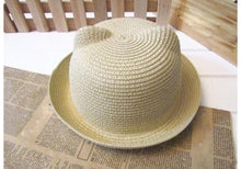 Load image into Gallery viewer, Elegant Summer Baby Hat Cap Children Breathable Straw Hat Kids For Boys and Girls Hats With cat ears