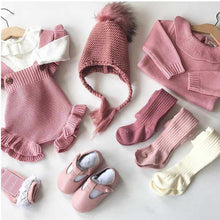 Load image into Gallery viewer, Baby Girl Knitted Clothes Rompers Jumpsuit Cotton Infant Baby Girl Romper In Retro Style For Girls