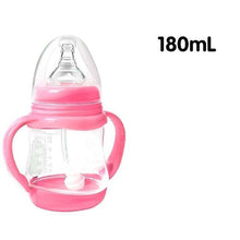 Load image into Gallery viewer, Baby Safe Plastic BPA Free Anti-colic Baby Milk Water Juice Bottle with Straw for Infant Feeding For Kids