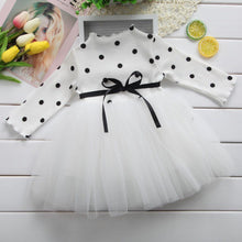 Load image into Gallery viewer, Princess Long sleeve Baby Girl Dress Newborn Infant Baby Girl Clothes WIth Bow And Dot Tutu Ball Gown Party Dresses Baby Kid Girl clothes In Elegant Style