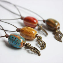 Load image into Gallery viewer, Miredo jewelry wholesale traditional boondoggle ceramic necklaces women's mothers gift necklace pendant #1111