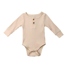 Load image into Gallery viewer, Newborn Infant Baby Girl Boy Ribbed Bodysuit Ruffle Long Sleeve One-Pieces Solid Jumpsuit Outfits For Girls