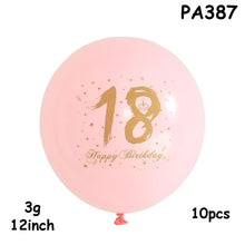 Load image into Gallery viewer, Luxury NEW High Quality Decor Ballons 10/20/30/40pcs Happy Birthday Balloon Latex Ballon Inflatable Birthday Party Decoration Baloons Anniversaire