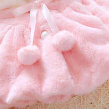 Load image into Gallery viewer, Winter Baby Girls Fur Warm with Cute Rabbit Ears Cloak Coat In Elegant Modern Style For Baby Girls