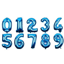 Load image into Gallery viewer, Big 32 Inch Number Foil Balloons Gold Silver Blue Digital Globos For Wedding Birthday Party Decoration In NEW Luxury Style