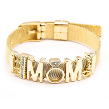 Load image into Gallery viewer, Fashion Stainless Steel Woman and Men Bracelet Mesh Bracelet Set Crystal Heart Anchor Charm Fine Bracelet Bangle For Female Lover