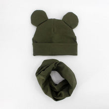 Load image into Gallery viewer, Baby Hat Cotton Ear Cap For Boys And Girls Winter Hat Scarf Set Children Boys Cap Scarf