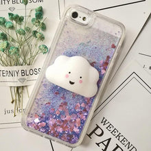 Load image into Gallery viewer, 3D Cat Case For Iphone 5s Se 7 7 Plus Case Liquid Quicksand Glitter Silicone Case For Iphone 8 8 Plus X 6 6s Cover Rubber Silicone Phone Case