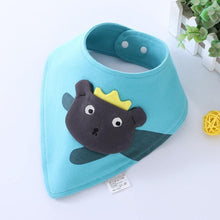 Load image into Gallery viewer, Baby Bibs Waterproof Triangle Cotton Cartoon Child Dribble Bibs Newborn Absorbent Cloth Bib for Kids in Cat Design
