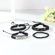 Load image into Gallery viewer, HOT 4pcs(3pcs) 1Set Punk Pure Packaging Eye Bracelet Men's Women's Leather Bracelet Retro Rudder Accessory Wholesale