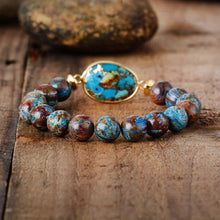 Load image into Gallery viewer, Handamde Men and Woman Bracelet Stone Tibetan Beads Women Stretchy Bracelets Yoga Elastic Charm Bracelets Luxury Jewelry