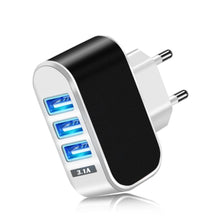 Load image into Gallery viewer, 3 Ports USB Charger 5V 2A USB Wall Power Adapter EU Charger Quick Charging Ideal Phone Charger