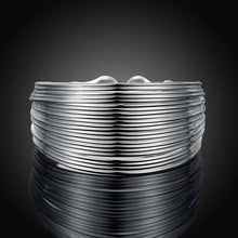 Load image into Gallery viewer, Women'S Silver Plated Ring Engagement Wedding Bridal Jewelry Adjustable Size Open Finger Ring Made Of Many Silvery Threads