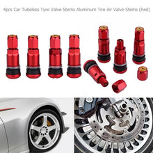 Load image into Gallery viewer, 4Pcs Universal Metal Car Motorcycle Tubeless Wheel Tyre Valve Stem Caps Aluminum Alloy Tire Air Valve Stems Car Accessories