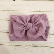 Load image into Gallery viewer, Modern Luxury Adjustable Big Bow Headwrap Baby Headband Top Knot Headbands, Over Sized Bow Hair Turban Newborn Head Band for Girls