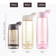 Load image into Gallery viewer, Portable Water Bottle With Straw Healthy Plastic Travel Drinkware Sports Shaker Drink Bottles For Kids