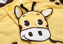 Load image into Gallery viewer, Warm Autumn Winter Baby Girls Boys Rompers Cartoon Cute Thick Warm Hooded Jumpsuits For Babies In Modern Design