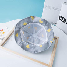 Load image into Gallery viewer, Baby Sun Hat Heart Print Baby Boy/Girl Hat Outdoor Kids Bucket Hat Children Hat Baby Beach Caps Beanie For Girls