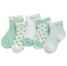 Load image into Gallery viewer, 5 Pairs Cute Summer Breathable Mesh Cotton Infant Baby Socks For Newborn Boys And Girls