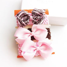 Load image into Gallery viewer, 3PCS Set Baby Headband Girls Hair Accessories Cotton Rabbit Ear Turban Bow Elastic Hairband For Baby Girls