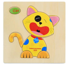Load image into Gallery viewer, 3D Wooden Children Interesting Puzzle Toys With Animals and Cars Exellent Puzzles Intelligence Kids Early Educational Toys For Children