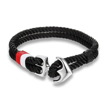 Load image into Gallery viewer, High Quality Anchor Bracelets Charm Nautical Survival Rope Chain Paracord Bracelet Male Wrap Metal Sport Hooks For Men