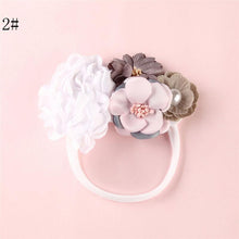 Load image into Gallery viewer, Modern Fashion Floral Headband Newborn Baby Elastic Hairbands Pearl Fresh Style Bow Knot For Girls