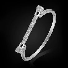 Load image into Gallery viewer, Luxury Brand Free bags Women's cubic zircon wedding Bangle with Ring Set gold color Love Bangle Sets women's bridal jewelry sets