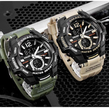 Load image into Gallery viewer, New Modern Luxury Sport Watch For Men Fashion Casual Alarm Clock 50M Waterproof In Military Chrono Dual Display Style Wristwatches Relogio Masculino