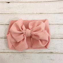 Load image into Gallery viewer, Modern Luxury Adjustable Big Bow Headwrap Baby Headband Top Knot Headbands, Over Sized Bow Hair Turban Newborn Head Band for Girls