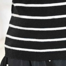 Load image into Gallery viewer, YSC Hot Sales Classic style Women's Knitted Cashmere Wool Sweater Black and white stripes Keep warm High-quality pullovers