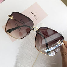 Load image into Gallery viewer, Popular brand Oversize Square Sunglasses For Women and Ladies Luxury Driving Superstar Designer Sunglasses With Shades and Gradient Glasses With UV400 Protection