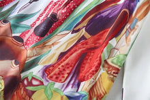 Load image into Gallery viewer, MIUXIMAO 2023 Spring Newest Fashion Runway Turn Down Collar Maxi Dress Women's Long Sleeve Retro Art Printed Designer Long Dress