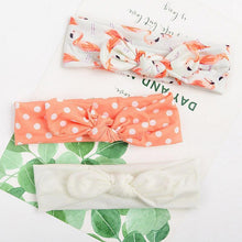 Load image into Gallery viewer, Modern 3PCS Set Floral Bows Baby Headband Dot Bowknot Cotton Hair Band Girls Hair Accessories For Girls