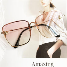 Load image into Gallery viewer, Popular brand Oversize Square Sunglasses For Women and Ladies Luxury Driving Superstar Designer Sunglasses With Shades and Gradient Glasses With UV400 Protection