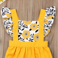 Load image into Gallery viewer, Summer Newborn Baby Girl Clothes Fly Sleeve Sunflower Print Romper Jumpsuit One-Piece Outfit For Girls