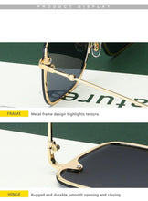 Load image into Gallery viewer, New Fashion Lady Oversize Rimless Square Bee Sunglasses For Women With Small Bee Glasses Design Gradient Sunglasses With UV400