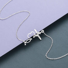 Load image into Gallery viewer, Todorova Stainless Steel Stethoscope Heartbeat Necklace Women Love Heart Necklaces & Pendants Medical Nurse Doctor Lover Gifts