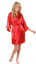 Load image into Gallery viewer, New Black Chinese Women's Faux Silk Robe Bath Gown Hot Sale Kimono Yukata Bathrobe Solid Color Sleepwear S M L XL XXL NB032