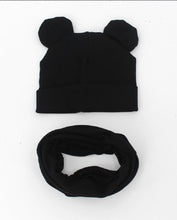 Load image into Gallery viewer, Baby Hat Cotton Ear Cap For Boys And Girls Winter Hat Scarf Set Children Boys Cap Scarf