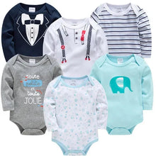 Load image into Gallery viewer, 3/6 PCS Kavkas Cotton Baby Bodysuit Long Sleeve Set for Newborn Boys & Girls 0β12 Months