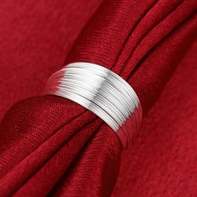 Load image into Gallery viewer, Women'S Silver Plated Ring Engagement Wedding Bridal Jewelry Adjustable Size Open Finger Ring Made Of Many Silvery Threads