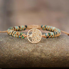 Load image into Gallery viewer, Modern handmade Luxury Tree Charm Bracelets African Japser String Braided Bracelets Lover Jewelry Gift For Men and Women