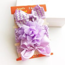 Load image into Gallery viewer, 3PCS Set Baby Headband Girls Hair Accessories Cotton Rabbit Ear Turban Bow Elastic Hairband For Baby Girls