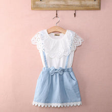 Load image into Gallery viewer, Toddler Kid Girl Ruffles Tops T-shirt Strap Dress Outfit Cute Clothes Set Perfect Gift Unique Design