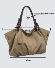 Load image into Gallery viewer, 2021 New Arrival Women's Bag Fashion Casual Canvas Bag Large Capacity Handbag Shoulder Messenger Bag Many Colors BD866