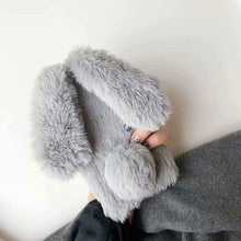 Load image into Gallery viewer, Cute Stuffed Plush Fluffy Case For iPhone 13 12 11 Pro XS Max X XR 12Mini Rabbit Ears Furry fluffy Fur Plush Warm Cover for iPhone 6 6S 7 8 Plus Phone Case