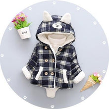 Load image into Gallery viewer, Luxury Newborn Children Plus Cute Hooded Cotton Jacket Infant Clothing for Baby Girls In Elegant Colorful Design For Winter