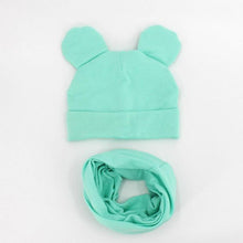 Load image into Gallery viewer, Baby Hat Cotton Ear Cap For Boys And Girls Winter Hat Scarf Set Children Boys Cap Scarf